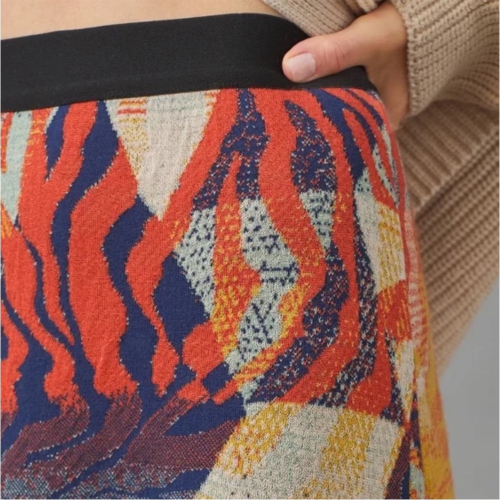 Anthropologie x Aldo Martins Abstract Print Jacquard Knit Mini Skirt Women’s - L - Picture 3 of 13